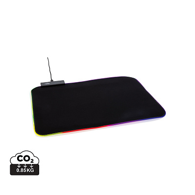 Игровой коврик для мыши с RGB-подсветкой (Черный;)