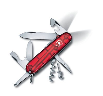 Нож перочинный VICTORINOX Spartan Lite, 91 мм, 15 функций, полупрозрачный красный