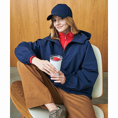 Ветровка (анорак) оверсайз унисекс Риссман (Rissman), темно-синяя