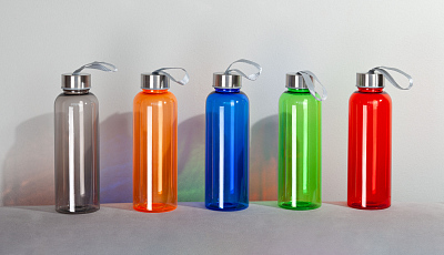 Бутылка для воды "H2O" 500 мл, красный