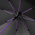 Зонт-трость Quantum, черный/фиолетовый - Фото 3