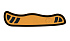Передняя накладка для ножей VICTORINOX Hunter XS и XT 111 мм, нейлоновая, оранжево-чёрная - Фото 1