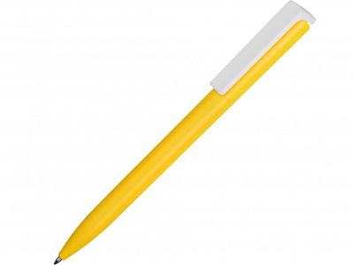 Ручка пластиковая шариковая Fillip (Желтый/белый)
