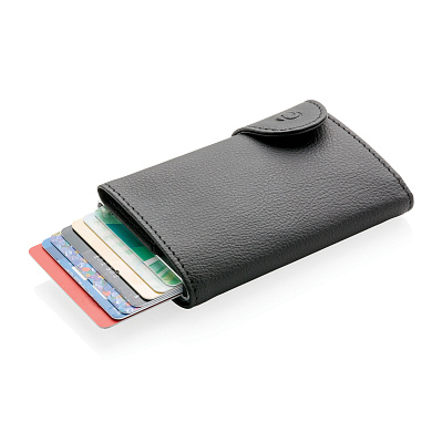 Кошелек с держателем для карт C-Secure RFID (Черный; серебряный)