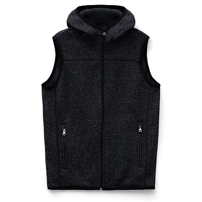 Жилет с капюшоном унисекс Gotland, черный (Чёрный)