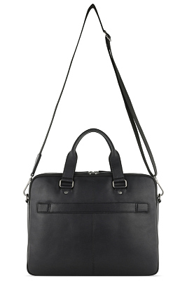 Портфель KLONDIKE GOLD «Brian», натуральная кожа в черном цвете, 38,5 х 29 х 9 см