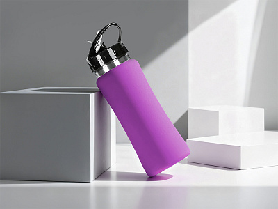 Бутылка для воды Bottle C1, сталь, soft touch, 600 мл (Фиолетовый)