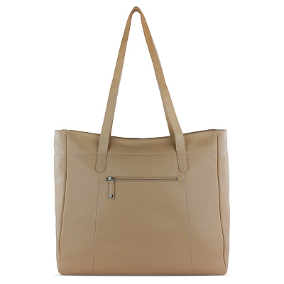 Сумка дорожная женская BUGATTI Elsa, песочного цвета, воловья кожа/полиэстер, 57х15х37 см