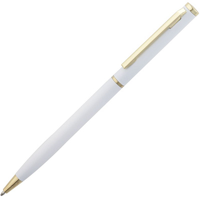 Ручка шариковая Hotel Gold, ver.2, глянцевая белая (Белый)