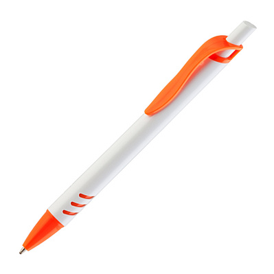 Ручка шариковая "Boston"  (Белый с оранжевым)