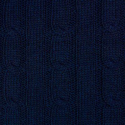 Плед Фадо (Fado) вязаный, синий (без подарочной коробки)
