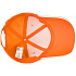 Бейсболка Canopy, оранжевая с белым кантом - Фото 3