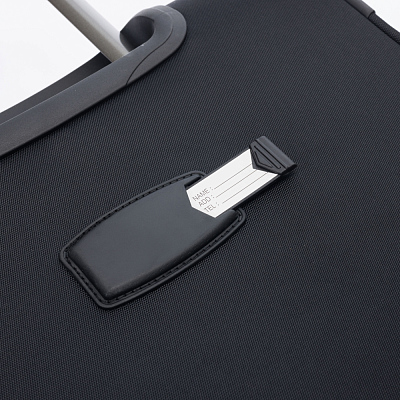 Чемодан TORBER Brosno, чёрный, нейлон 600D, 36,5 х 20 х 54 см, 32 л