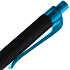 Ручка шариковая Prodir QS01 PRT-P Soft Touch, черная с голубым - Фото 6