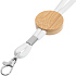 Шнурок для бейджа Tube Wood, белый - Фото 3