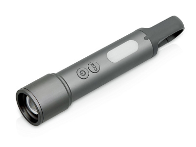 Фонарь аккумуляторный с регулируемым фокусом Vortez, 9 режимов, 650 Лм (Тёмно-серый)