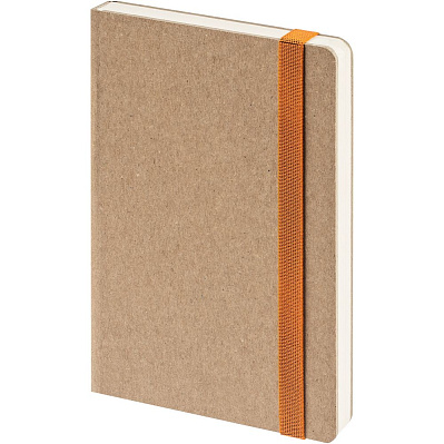 Ежедневник Eco Write Mini, недатированный, с оранжевой резинкой (Оранжевый)