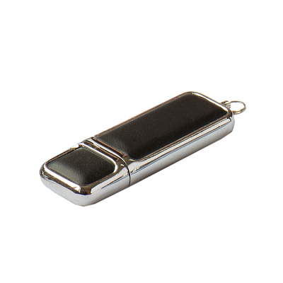 Кожа 01 Брусок кожаный, белый, 4Гб, переходник мини-универсальный