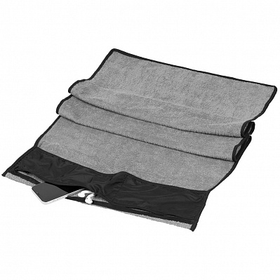 Полотенце для фитнеса Dry On, серое (Серый)