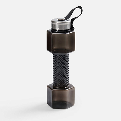 Бутылка для воды Hantelis, черная (Чёрный)