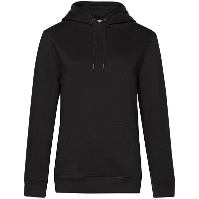 Толстовка с капюшоном женская Queen, черная (Чёрный)