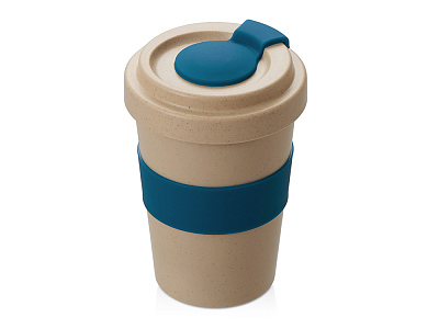 Стакан из пшеничного волокна Flava (Бежевый/синий индиго)