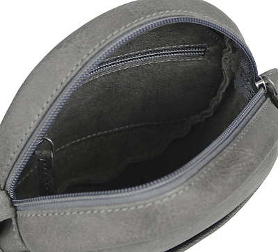 Сумка женская KLONDIKE YUKON «Chloe», натуральная кожа в сером цвете, 20 х 20 х 5 см