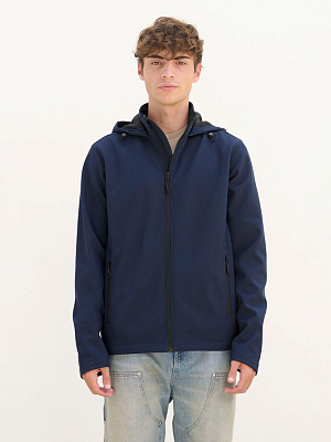 Куртка софтшелл с капюшоном мужская Race Men, черная