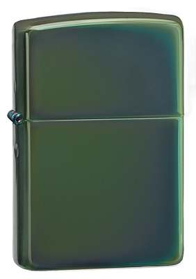 Зажигалка ZIPPO Classic с покрытием Chameleon™, латунь/сталь, зелёная, глянцевая, 38x13x57 мм