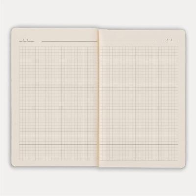 Тетрадь SLIMMY, 140 х 210 мм,  черный с оранжевым, бежевый блок, в клетку