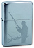 Зажигалка ZIPPO Fisherman, с покрытием Brushed Chrome, латунь/сталь, серебристая, 38x13x57 мм - Фото 1