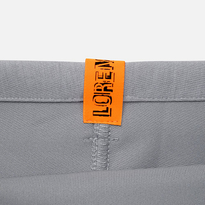 Лейбл тканевый Epsilon, S, оранжевый неон