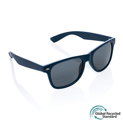 Солнцезащитные очки из переработанного пластика (сертификат GRS) (Темно-синий;)
