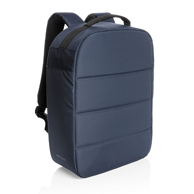 Антикражный рюкзак Impact из RPET AWARE™ для ноутбука 15.6" (Темно-синий;)