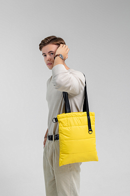 Шоппер Superbag Bubble, с магнитной кнопкой (желтый с черным)