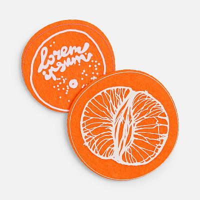 Заготовка из фетра Felt M, оранжевый неон