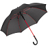 Зонт-трость с цветными спицами Color Style, красный с черной ручкой - Фото 1