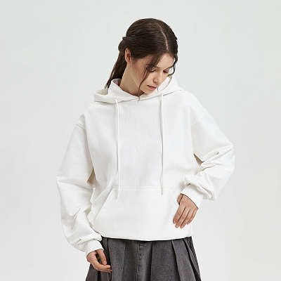 Худи релакс унисекс Адвенче (Adventure), белый