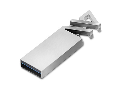 Флешка 32 ГБ USB 3.0 Адорн (Серебристый)