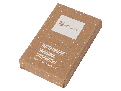 Внешний аккумулятор Wheatty из пшеничной соломы, 5000 mAh
