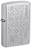 Зажигалка ZIPPO Mosaic с покрытием Satin Chrome, латунь/сталь, серебристая, матовая, 38x13x57 мм - Фото 1