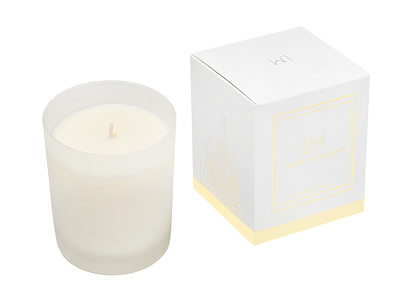Ароматическая свеча в матовом стакане Sensual, коллекция Exclusive, 250 мл (Белый матовый)