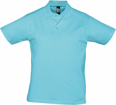 Рубашка поло мужская Prescott Men 170, бирюзовая (Бирюзовый)