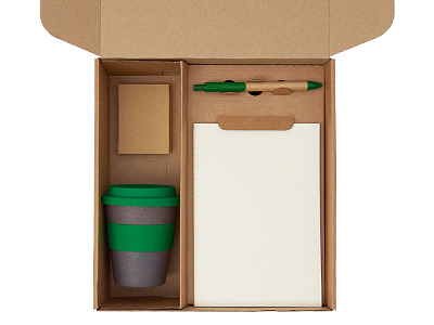 Набор Halm с блокнотом, ручкой и стаканом 