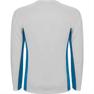Спортивная футболка SHANGHAI L/S мужская, БЕЛЫЙ/КОРОЛЕВСКИЙ СИНИЙ 2XL