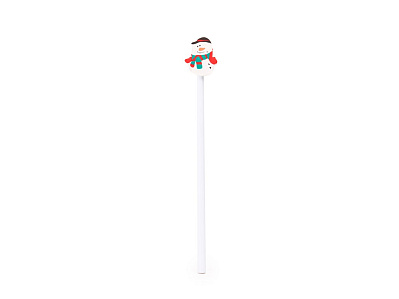 Карандаш NUSS с ластиком в виде снеговика (Белый/разноцветный)