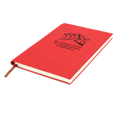 Блокнот A5 Donnie в мягком переплёте c карманом для ручки, красный