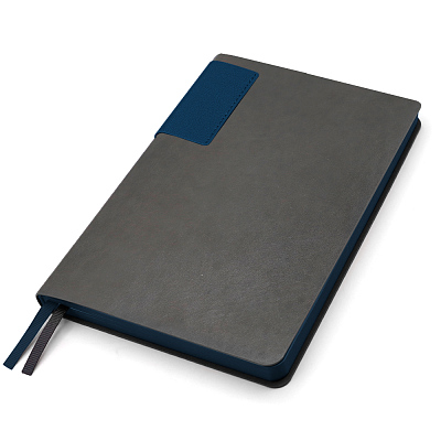 Ежедневник A5 недатированный Molfetta в мягком переплёте, серо-синий