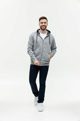 Толстовка мужская STAN с капюшоном на молнии футер без начёса 260, 61