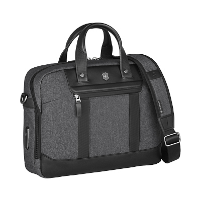 Портфель VICTORINOX Architecture Urban2 Briefcase 15'', серый, полиэстер/кожа, 42x13x31 см, 16 л